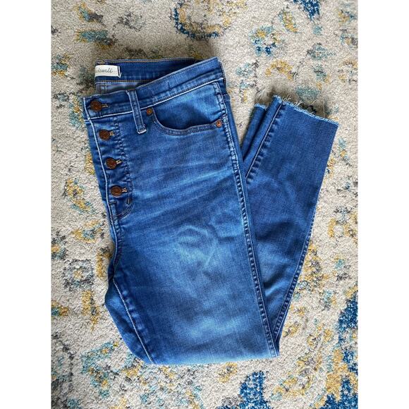 Madewell Denim - Millennial Madewell 4 button 10” Highrise Skinny Crop Jeans Sz 30
